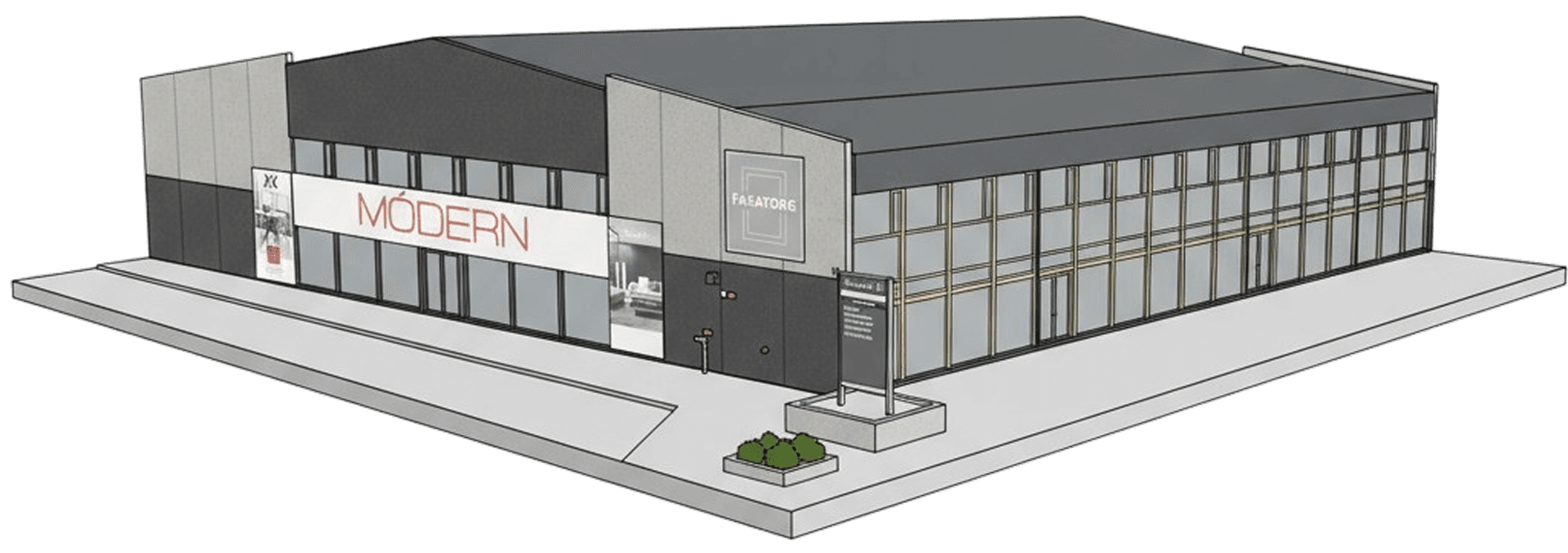 Faxatorg Shopping Center - Modern architectural exterior